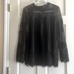 Ultra Pink Wltra Pink Black Lace Top